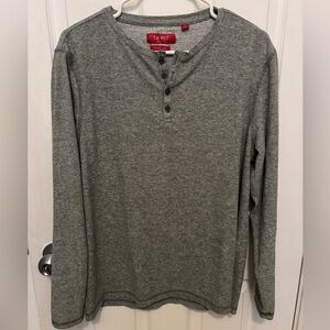 Bruno Milano Super Soft Long Sleeve Henley Shirt Size M